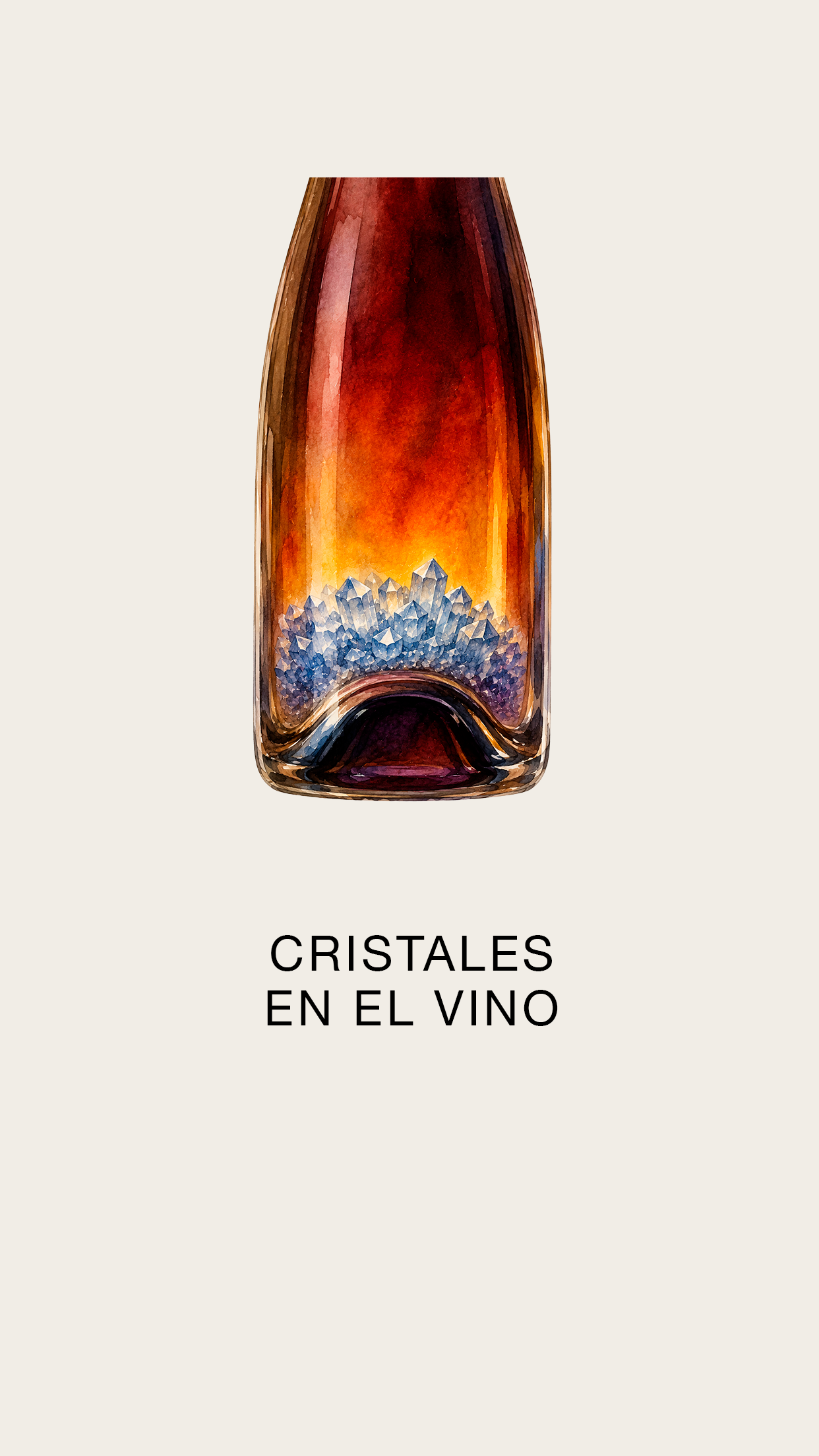 Cristales en el vino